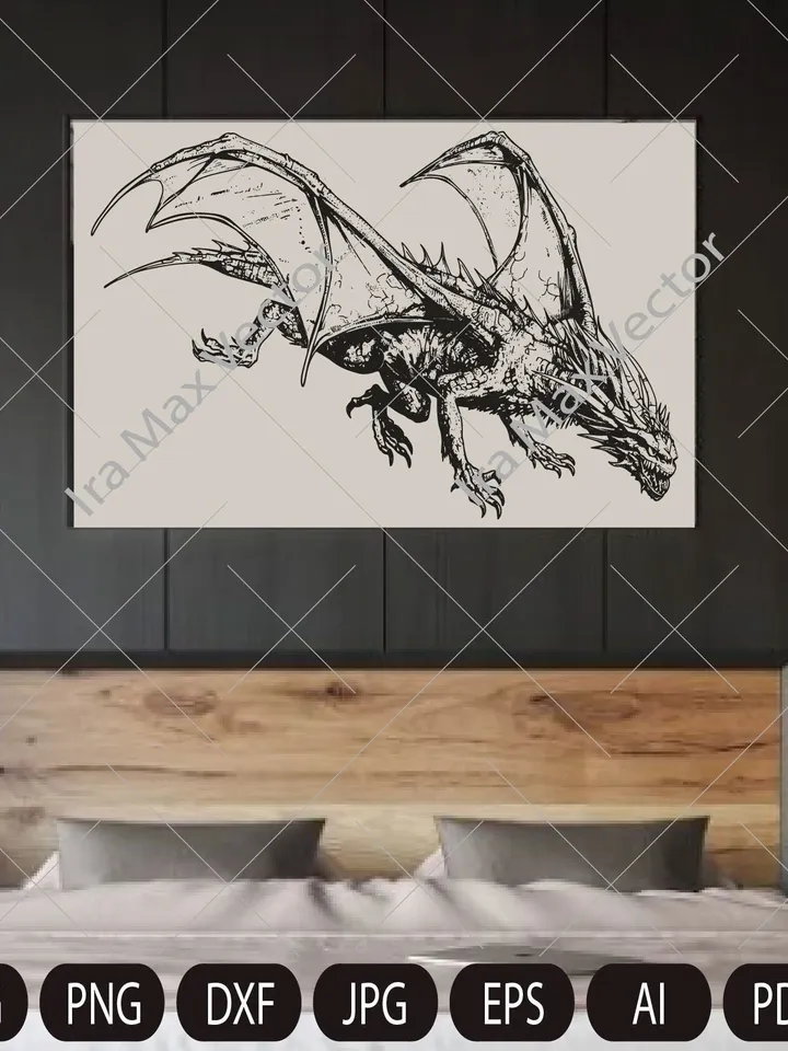 Dragon svg, Dragon flying, Dragon detailed, Dragon Clipart, Dragon Vector,Chinese Dragon SVG,Fantasy Dragon SVG, Asian dragon Svg,Silhouette