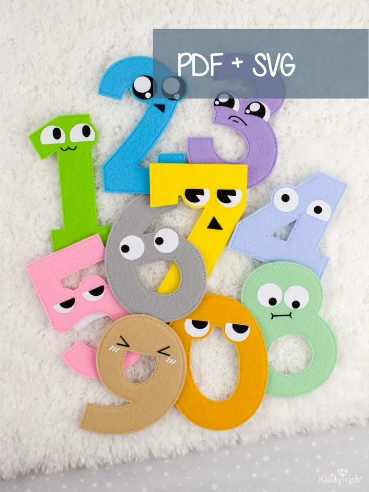 Felt Numbers - Sewing Patterns
