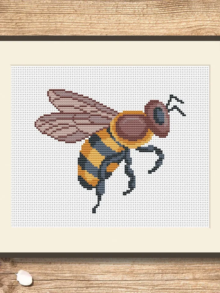 The Bee Cross Stitch Pattern, Summer Cross Stitch Pattern, Embroidery Bee, Insect Cross Stitch Pattern, Modern Cross Stitch Pattern #anm007