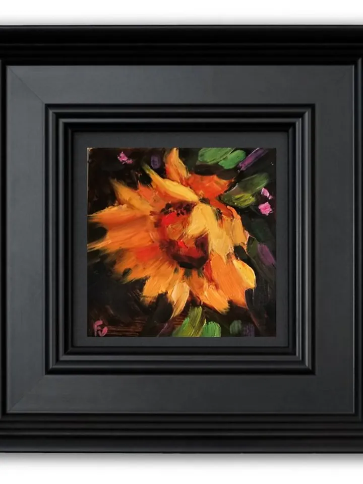 Sunflower Painting Texas Original Art Flower Oil Painting Fine Art by Verafe