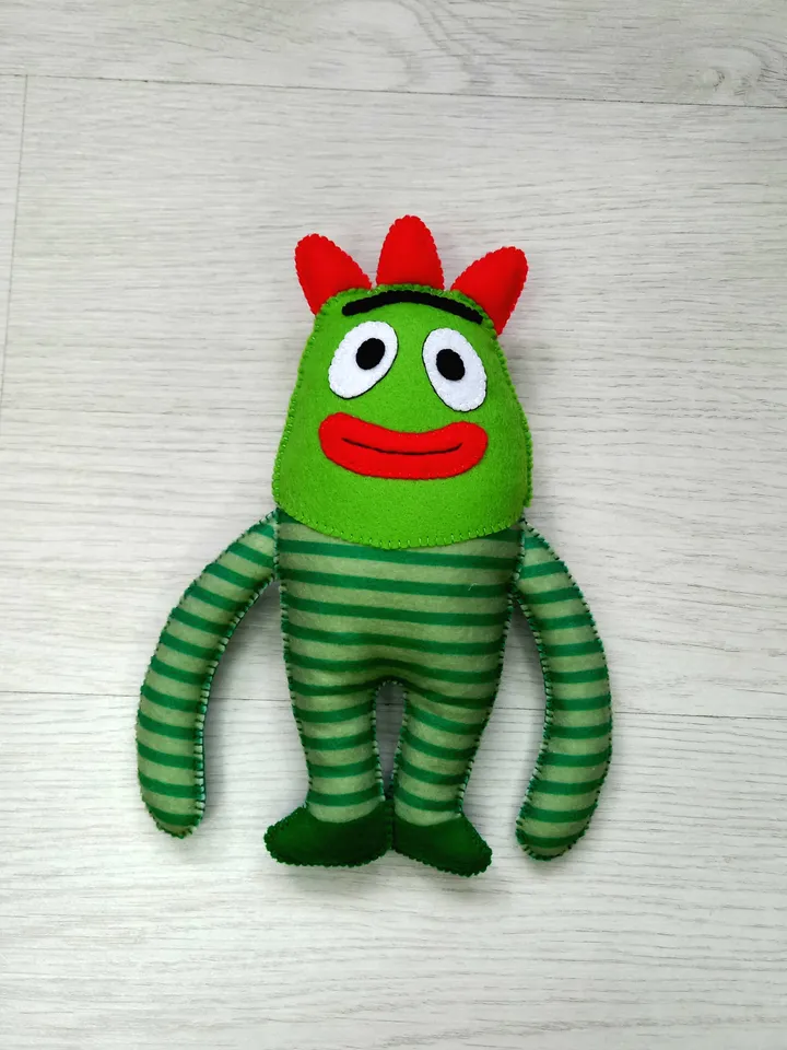 Yo Gabba Gabba! Felt toy Foofa, Toodee, Muno, Brobee, Plex