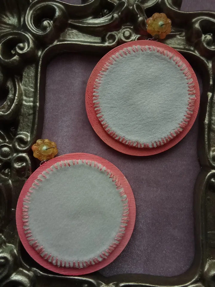 "Pink peony" earrings