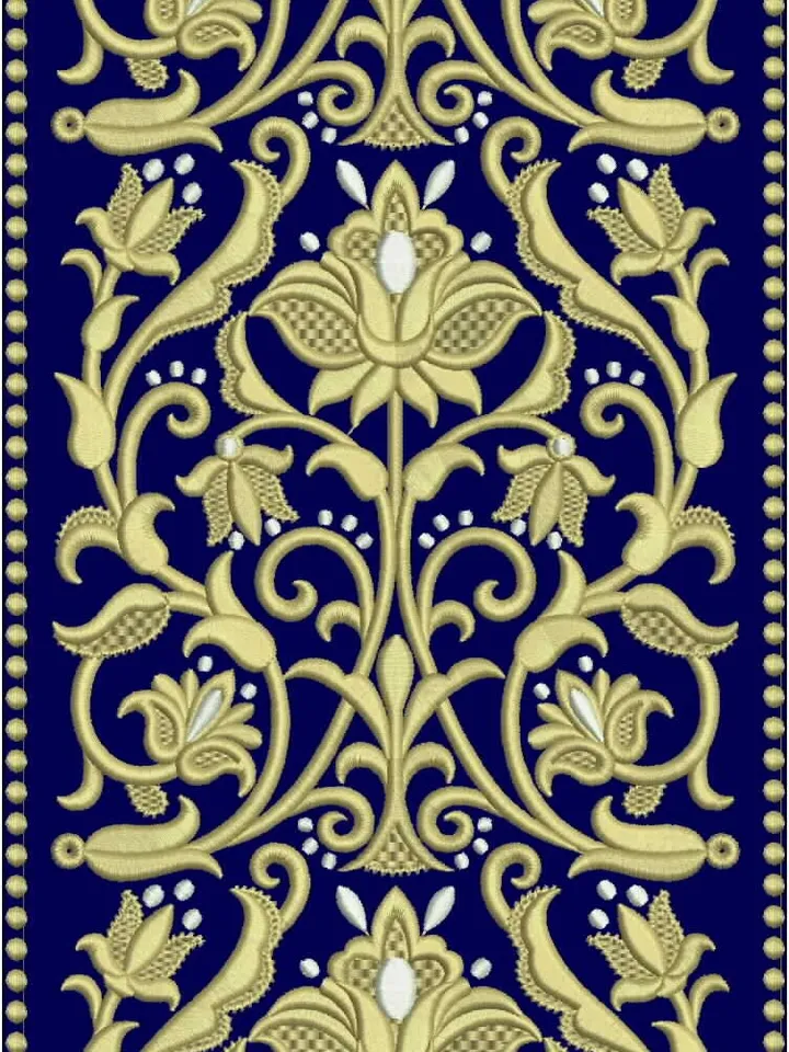 "Daylilies" design for machine embroidery.