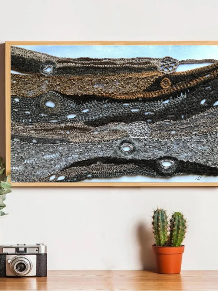 Macrame Wall Hanging Knitted Pictures Tapestry Wall Art Decorative Panel Textile Home Decor