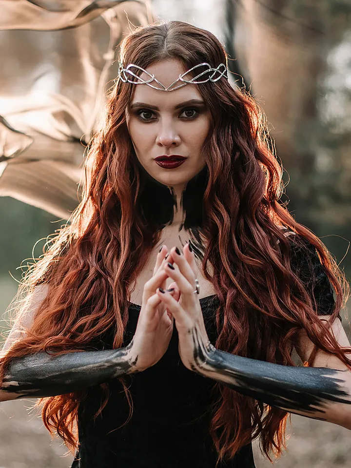 Witchcraft accessory pagan Jewelry elves and fairies dark witch tiara wiccan goddess diadem Crown pagan priestess Edain