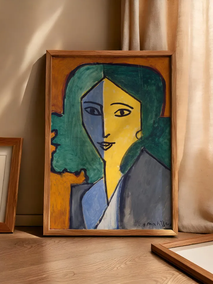Henri Matisse Lydia Portrait Abstract Fauvist Woman Art Print, Vibrant Modern Home Decor, Classic Portrait Painting Digital Download HMS7
