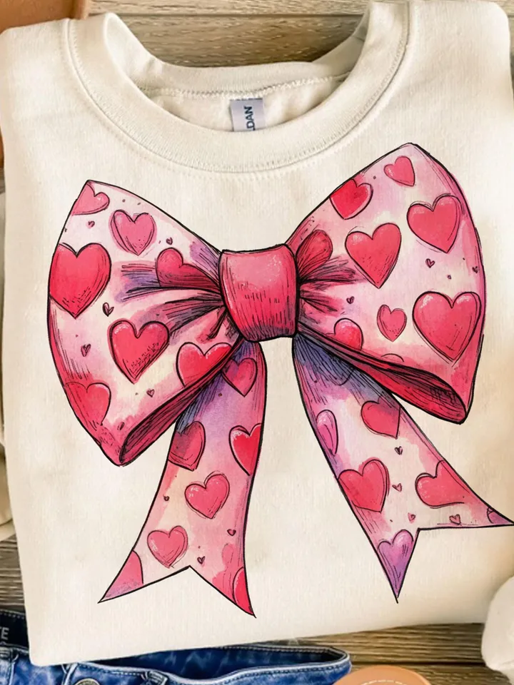 Valentine's day Heart Coquette bow Png, Retro Valentine Shirt Design, Valentine's Day Png, Valentine Love Png, valentine's day bow png