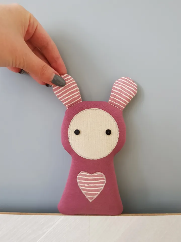 set of 3 sewing patterns mini doll & rabbit in sleeping bag, 3 digital tutorials in English, rag dolls sewing diy