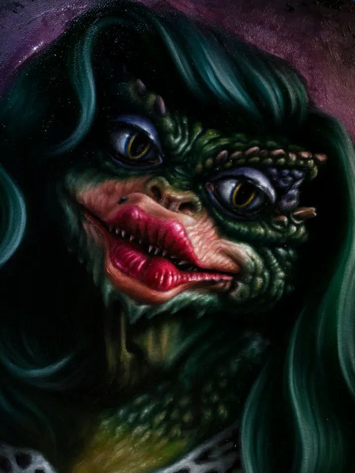 Original Oil painting Gremlin Greta