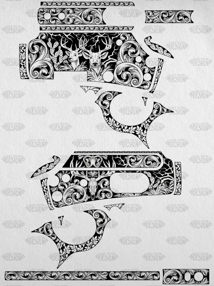 VECTOR DESIGN Marlin 1894 Scrolls and deers