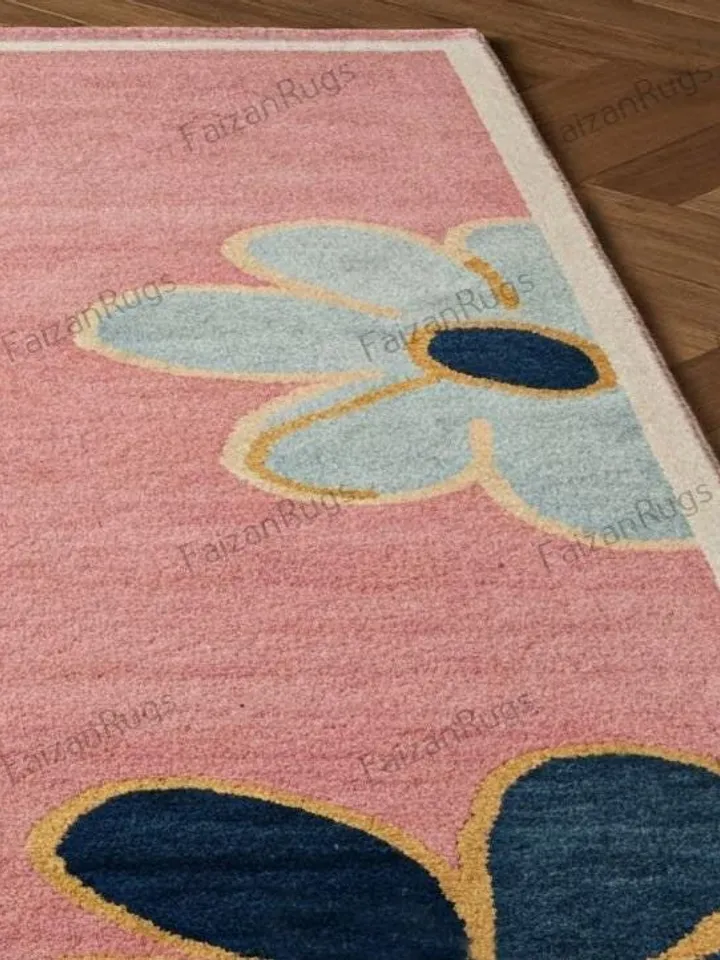 8x10,Pink rug,Floral rug,multi size,8x10,9x12,10x14,Handmade,area rug,Wool rug,Living room,Dining room,kids room,pink,home décor,area rug.