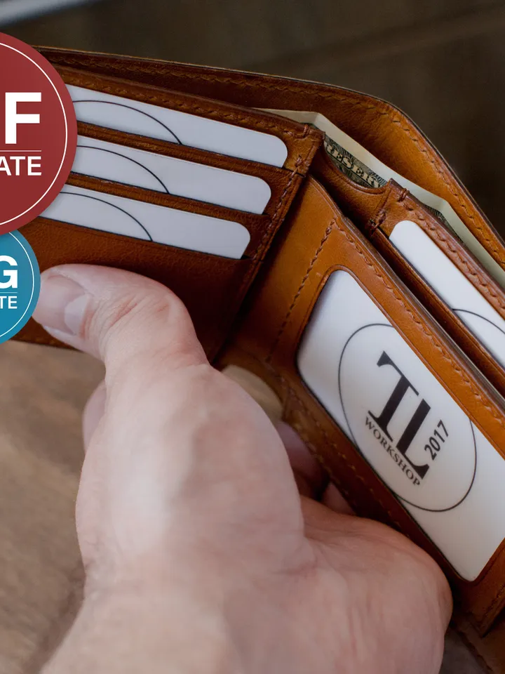 Leather Bifold Wallet Pattern: A4 Template, Video Tutorial (PDF, SVG)
