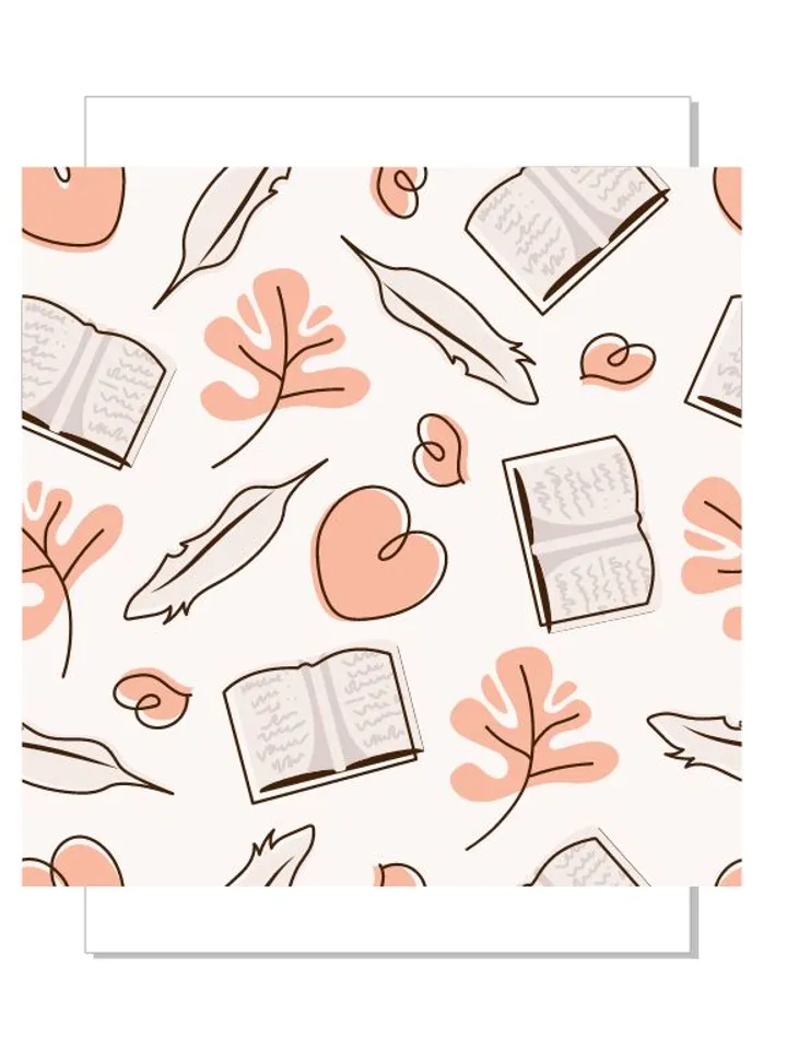 The pattern of the Heart with books