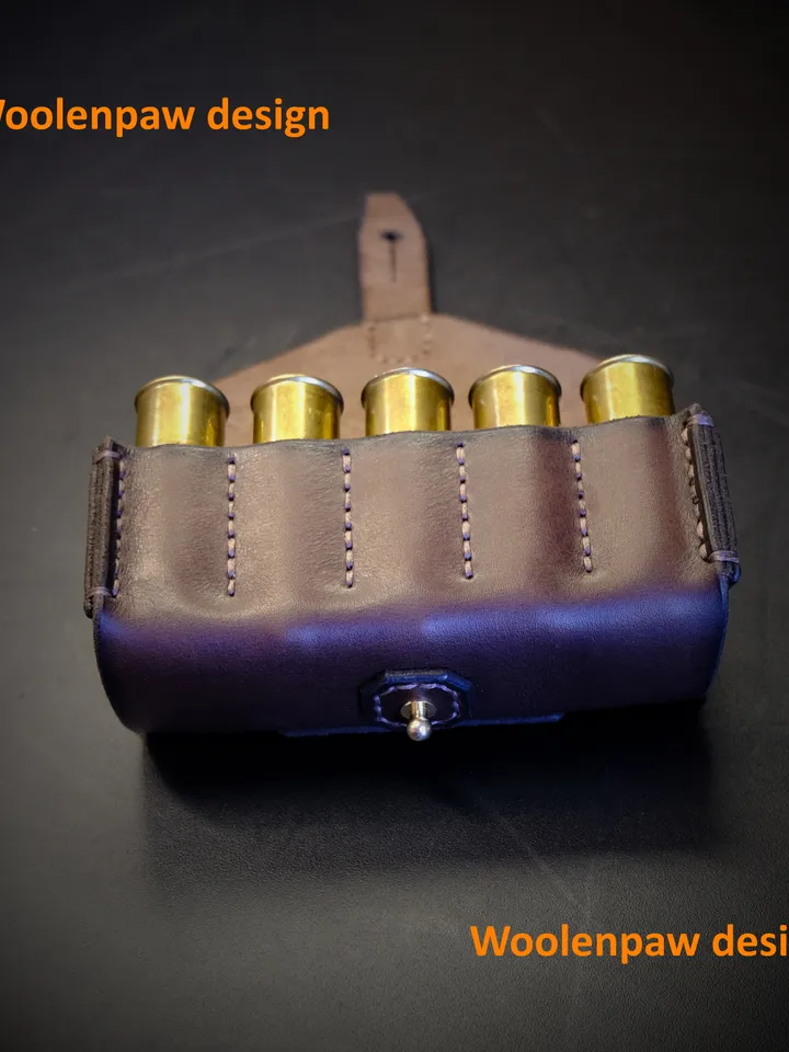 Handmade leather Bandolier for 10 rounds of 16 or 12 gauge.