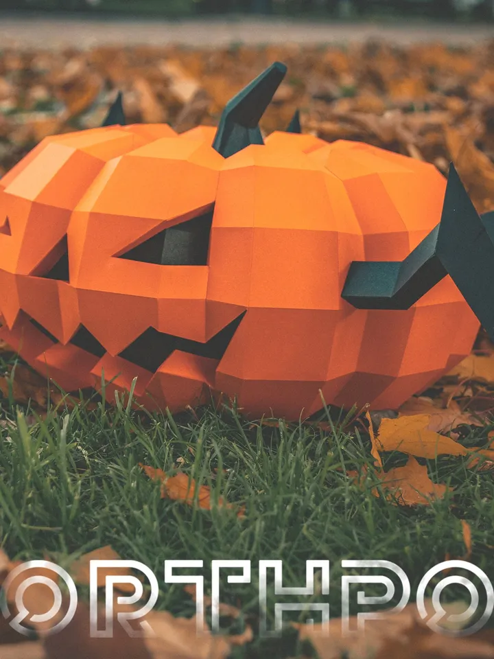 4 Rats And Pumpkin-Spider Papercraft, Digital Template, PDF Download, Gurko, 3D Low Poly, Pepakura, DIY Origami Sculpture, Paper Party Decor