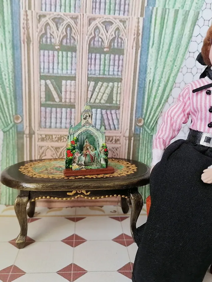 Nativity Scene. Dollhouse Miniature. 1:12. Handmade. Christmas. Christmas Gift. Author's design.