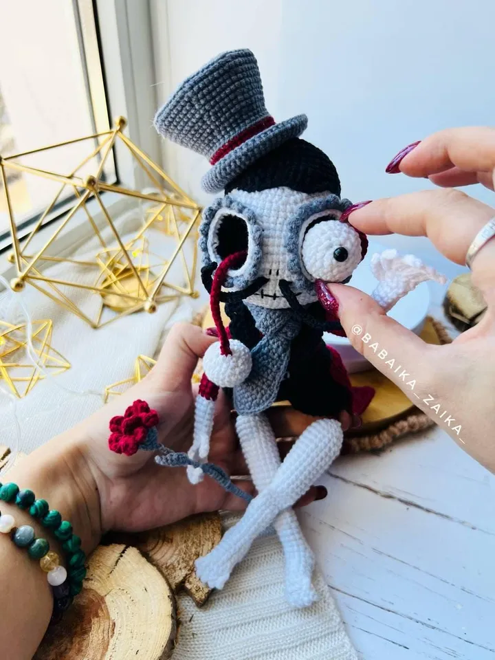 PDF Crochet Mr. Santa Muerte Pattern, Halloween Pattern, Crochet Monster, Doll Crochet Pattern, Skull Doll, Señor Muerte patrón en español