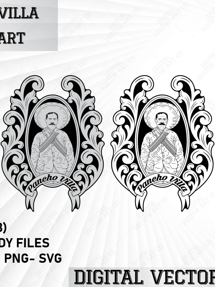 Mexican Vintage Scrollwork Vector Art - Western Cowboy Decor SVG Files for Laser Cutting, Ironwork Stencil, DIY Saddle Design Svg/Png/Dxf/Ai