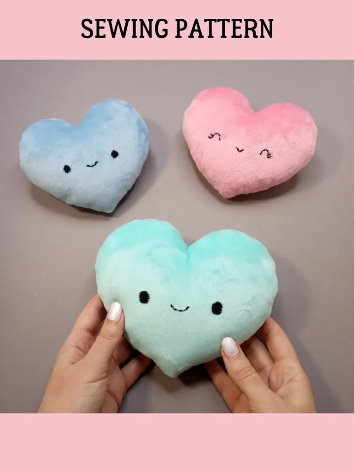 Plush Heart Sewing Pattern (2 sizes)