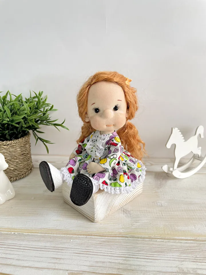 Handmade Textile Doll Art Doll Waldorf Doll Inspiration Birthday Gift for Girl