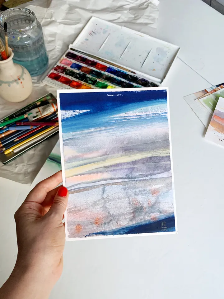 Abstract Watercolor Painting