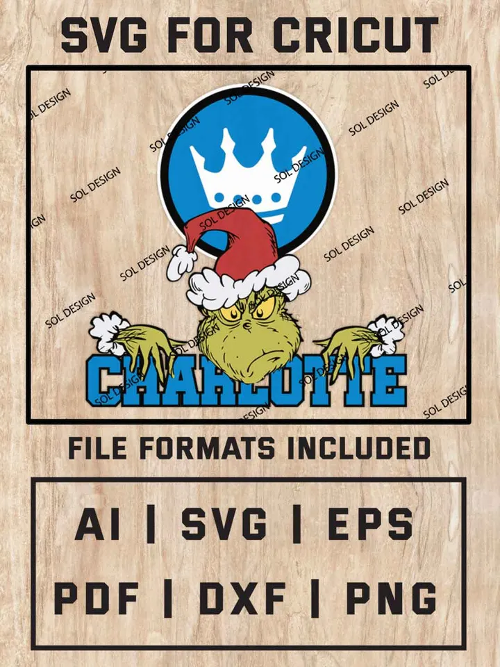 Grinch Charlotte FC SVG, MLS SVG Design, MLS Charlotte FC SVG, MLS Charlotte Cricut, Christmas Svg, Grinch svg, Digital Download
