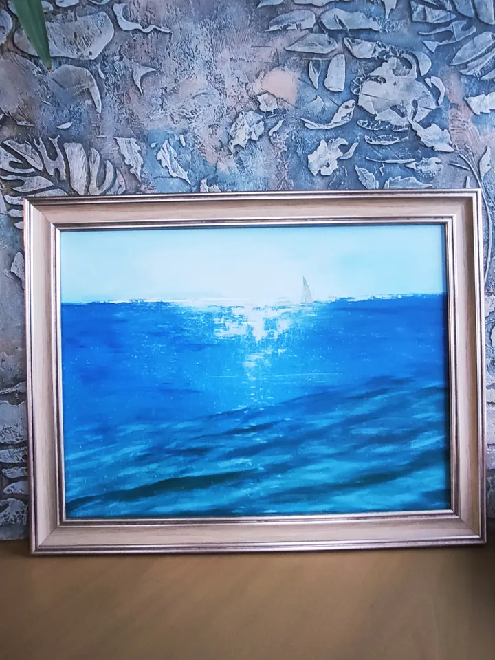 Sail seascape oil azure