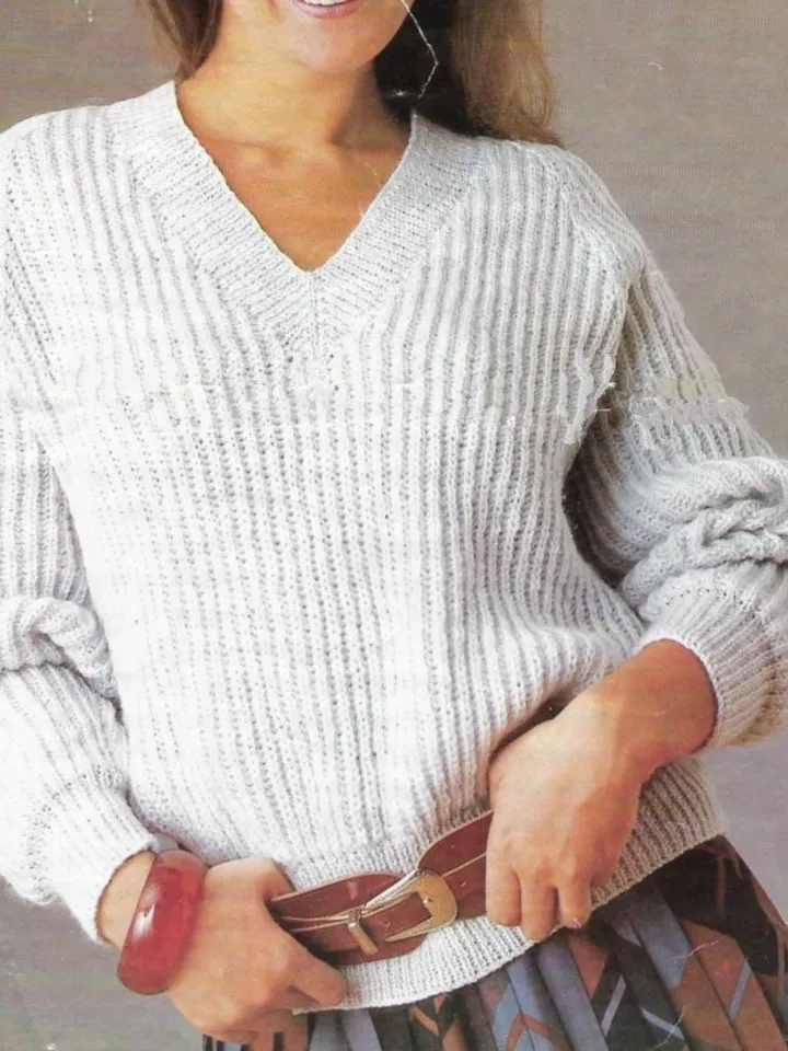 Easy sweater pattern, knitting patterns, women sweater instant download pdf