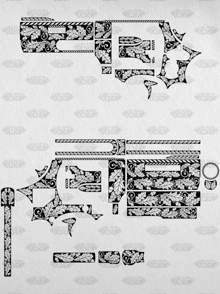 VECTOR DESIGN Smith & Wesson 625-8 JM 4 in Oak leaves