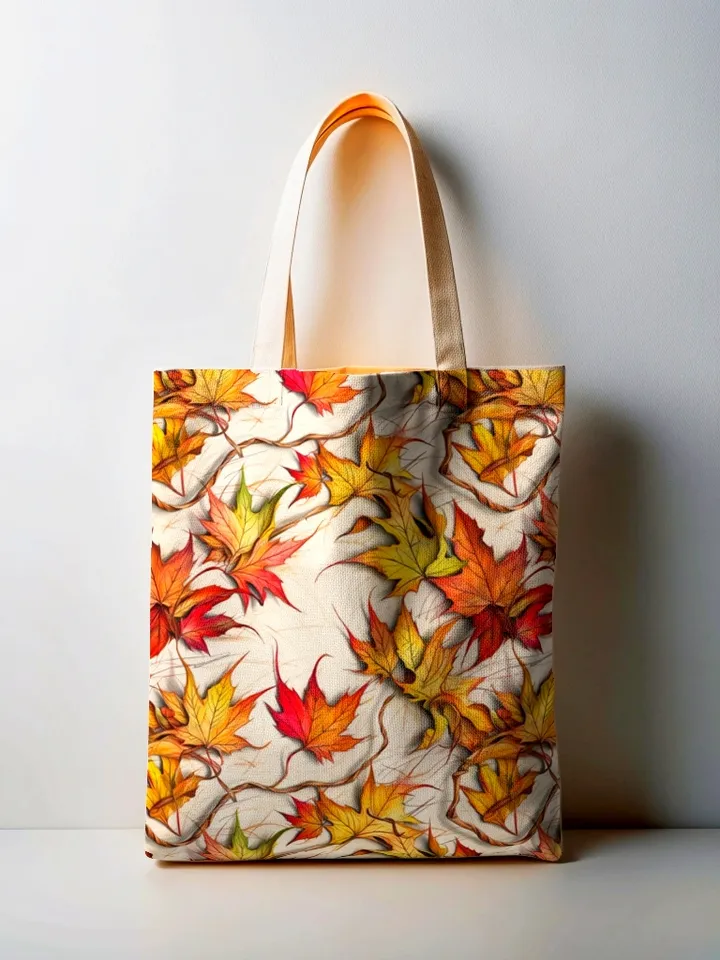 Autumn leaves, enchanted forest seamless 12 pieces pattern Unlimited Commercial Use digital print file instant download