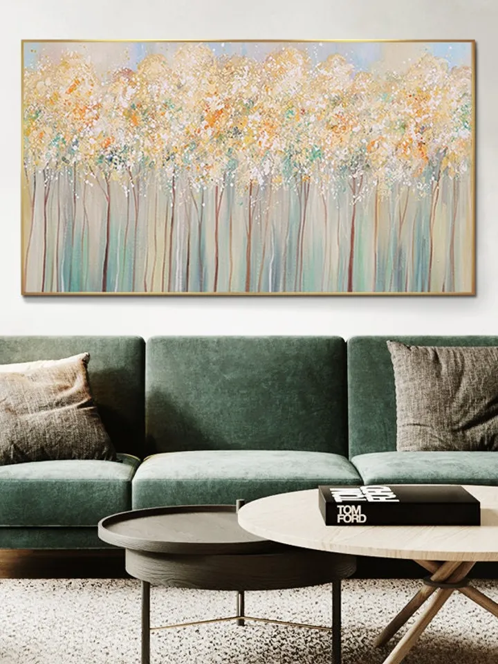 Original Oil Painting, Landscape Wall Art,Large Scale Contemporary Art Abstract Tree Painting, Large Scale Wall Art,Extra Large Oil Painting