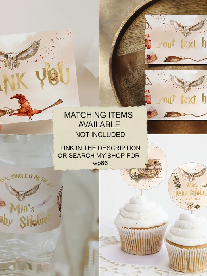 THE OWLERY sign; Wizard Baby Shower sign; Magic School Baby Shower template; Instant Download; wP66