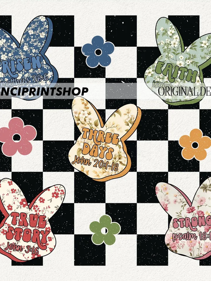 Easter Bunny Candy png, Floral Bunny Christian png, Easter Christian png, Floral Bunny png, Christian png, Bunny png, Easter Spring png