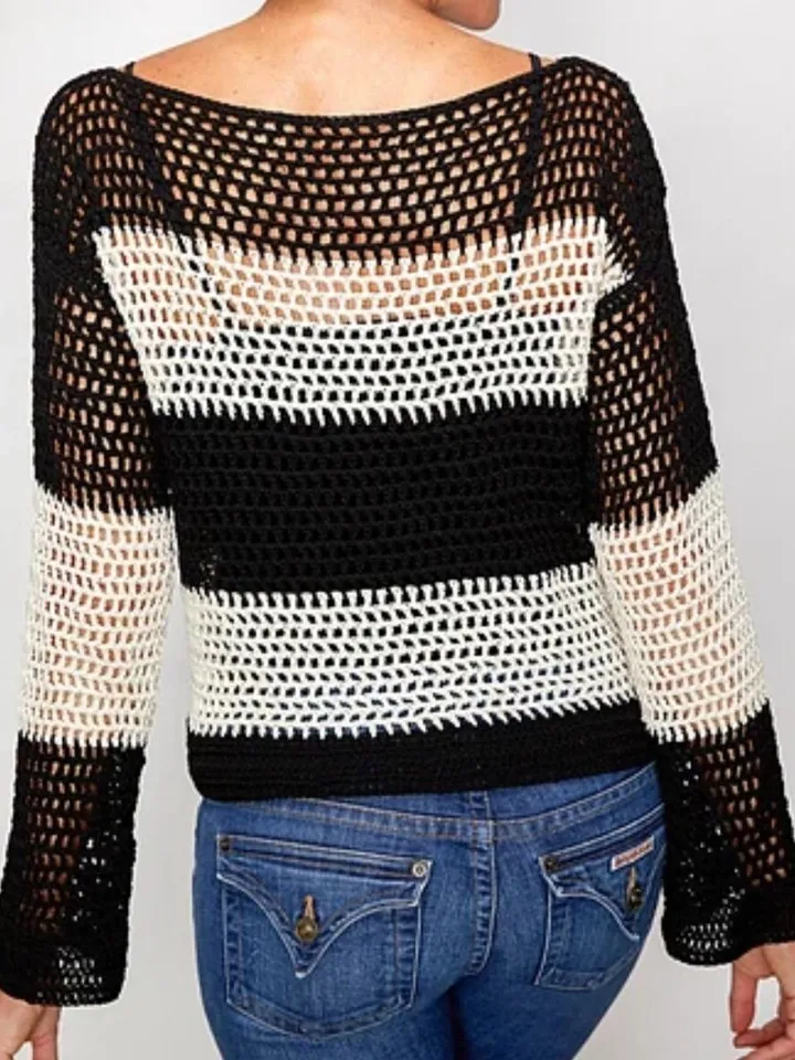 Crochet pattern mesh sweater, Crop Sweater, Mesh Pattern, Crochet Pattern Crop Top , Crochet Mesh top PDF