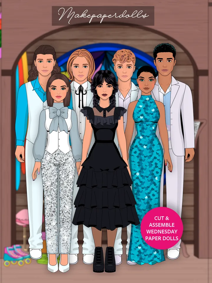 Wednesday Paper Dolls