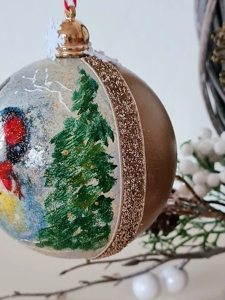 Handmade Christmas gifts Couple of snowmen in love Christmas decoration ornament