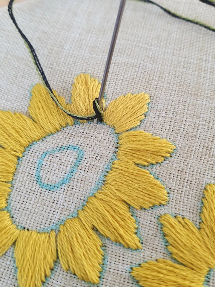 Sunflowers pattern pdf embroidery, Easy embroidery DIY