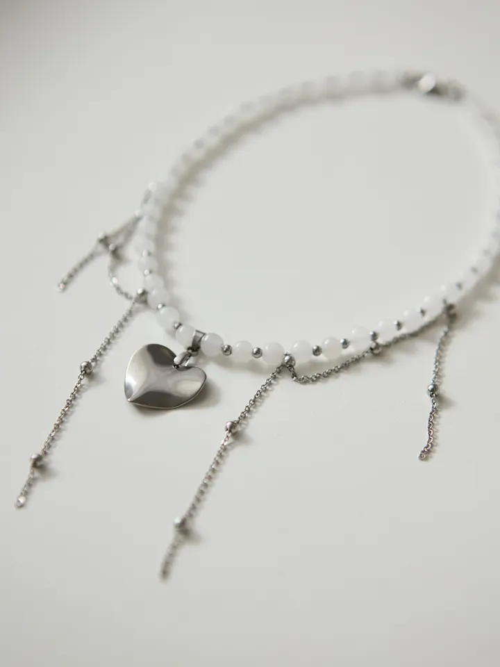Glass bead necklace