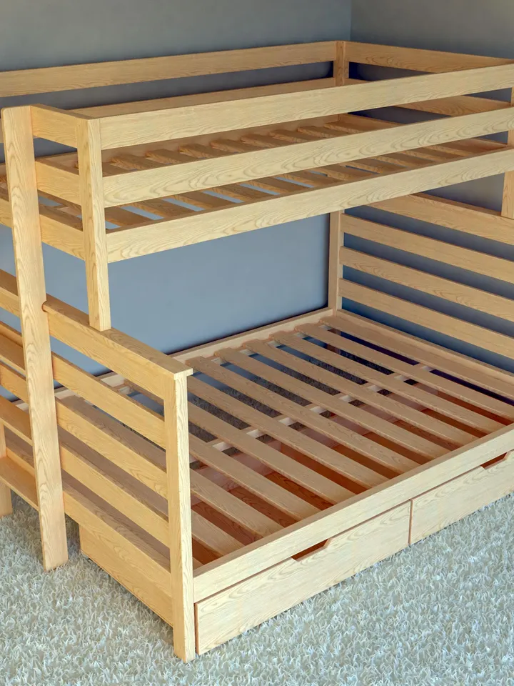 DIY Twin XL Over Queen Bunk Bed Plans, PDF Guide