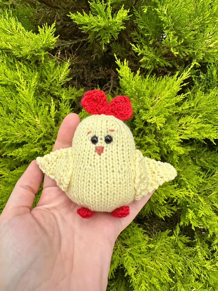 PDF Chicken Knitting Pattern, Knitted Toy Tutorial, Knitted Animal Pattern, Chick