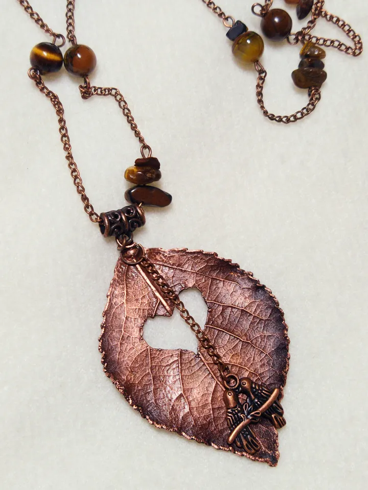 Necklace Lovers made of copper.