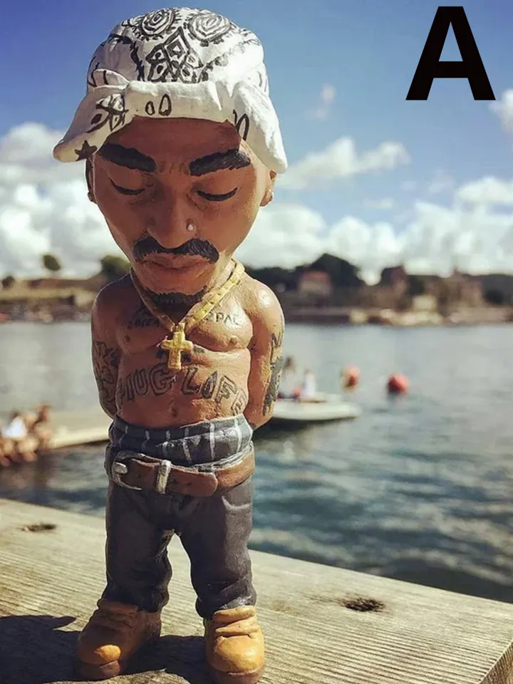 Hip Hop Legend Commemorative Resin Ornaments Memorial Resin Statue Crafts Characters Sculpture Home Garden Decoration
