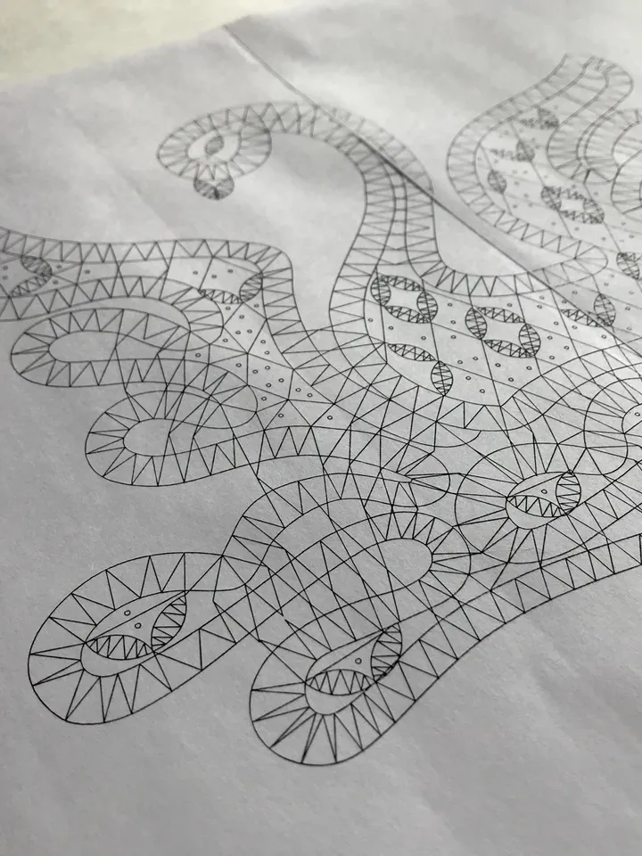 Bobbin lace pattern Swan Printable PDF pattern Lace decor