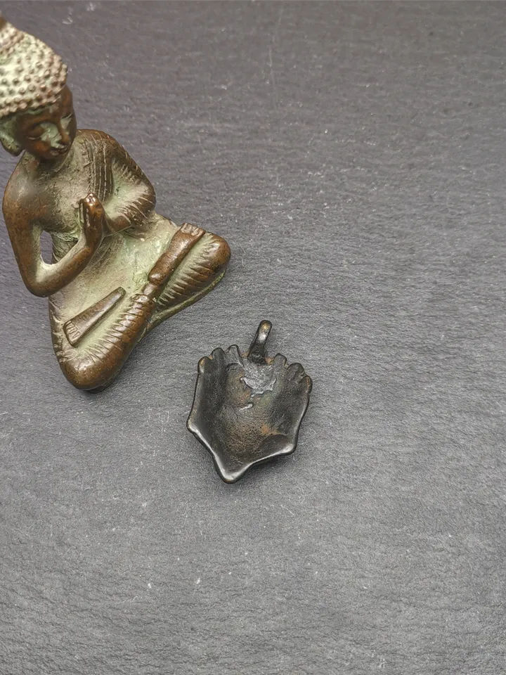 Gandhanra Antique Tibetan Buddhism Thokcha Amulet,Mahakala Pendant,Bhairava Mask,1.8" × 1.2"