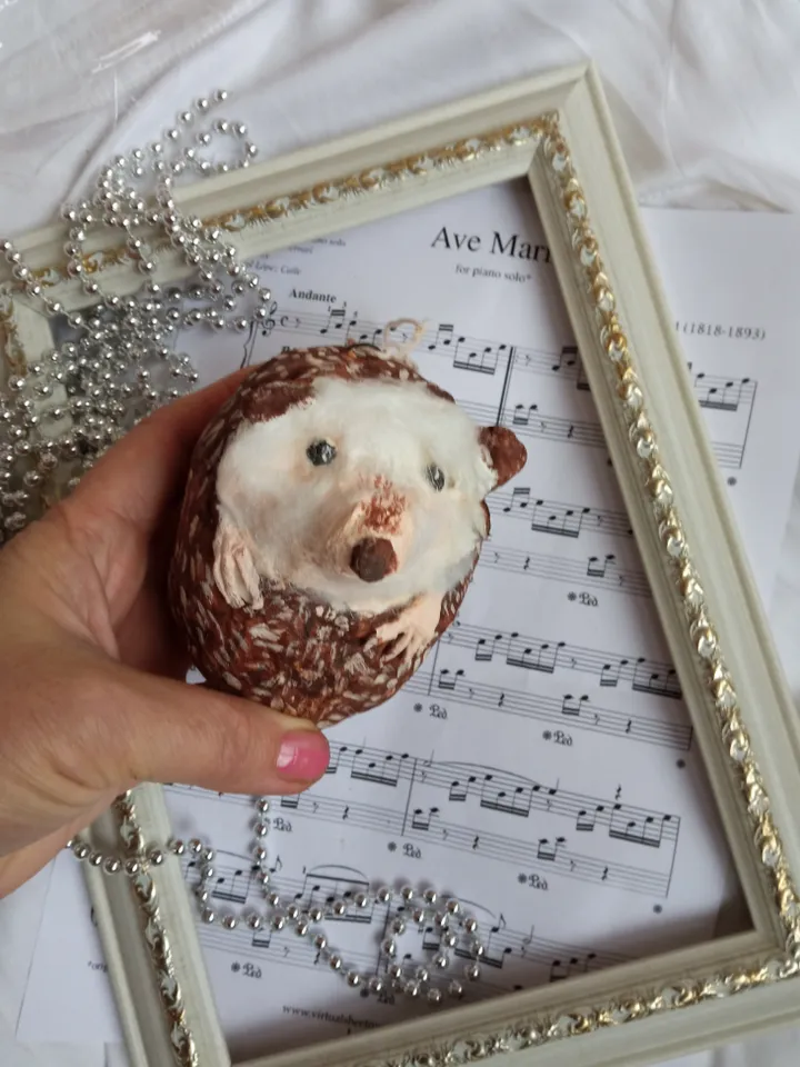 Charming Handmade Hedgehog Ornament - Perfect Decor for Christmas or Room. Holiday's gifts.
Christmas tree toy