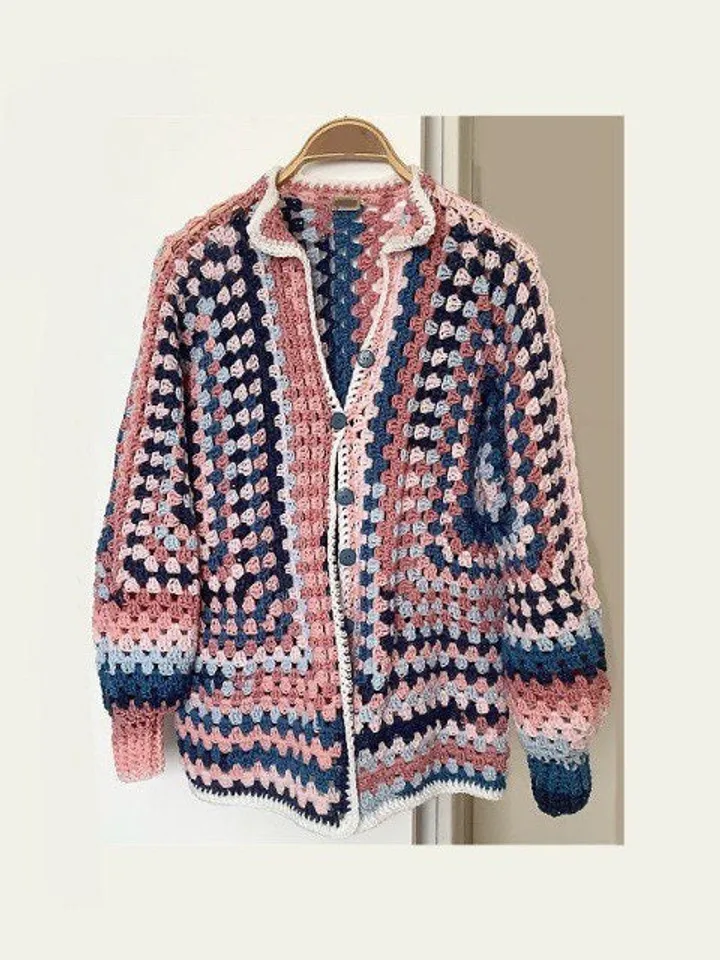 Cardigan crochet cardigan pattern , Cardigan Hexagon pattern , Granny square cardigan pattern PDF , big size