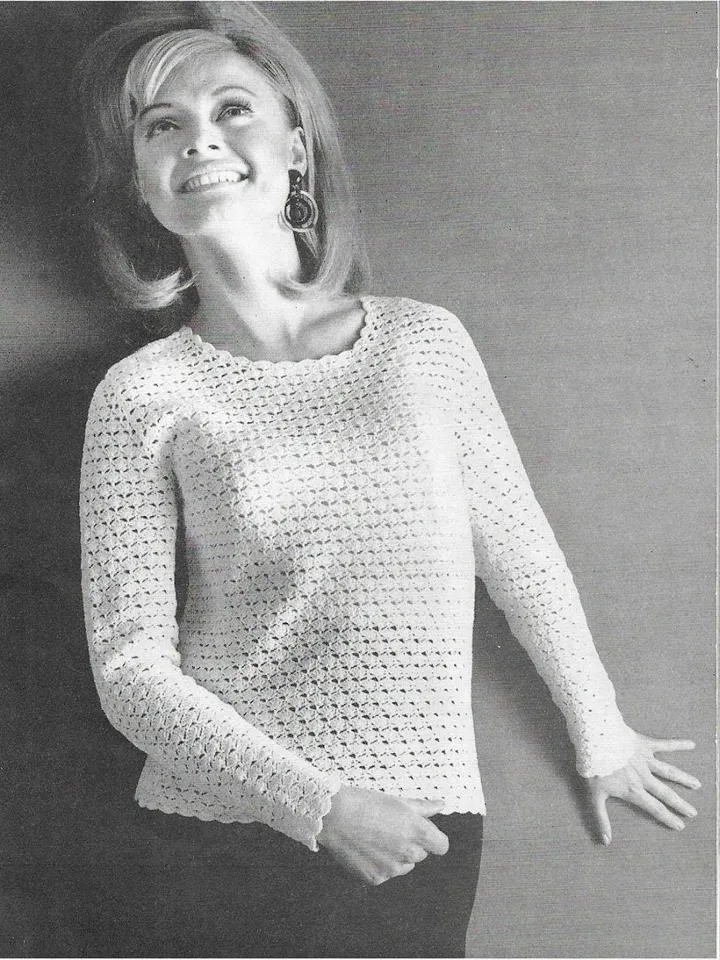 Sweater pattern, summer lace sweater, top long sleeve crochet pattern pdf instant download lace top