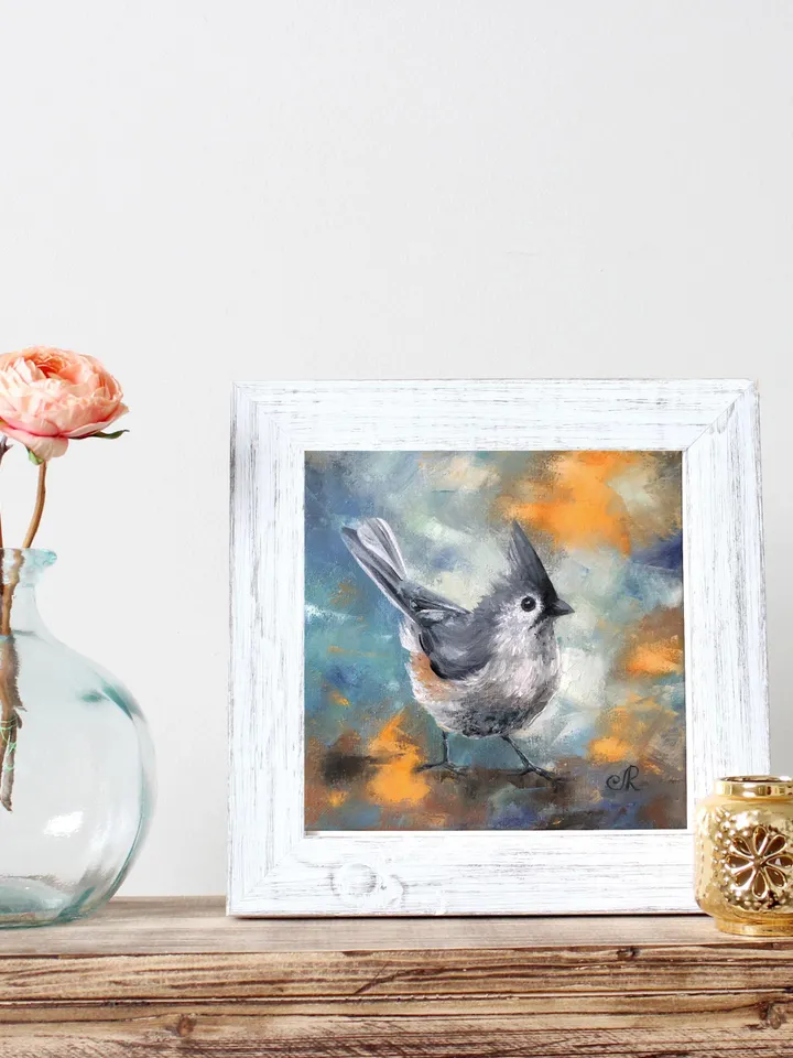 Bird Original Oil Painting Birds Wall Art Animal Painting