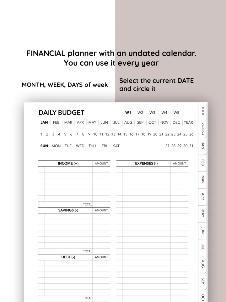 Printable Budget Planner Templates - Yearly, Monthly, Weekly, and Daily budget planning. Family budget planner. Cost-of-living crisis Printables