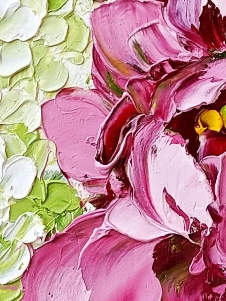 Lilac Painting Peony Original Art Impasto Oil Painting 10x8 painting Floral Painting by ArtProkopaloSv